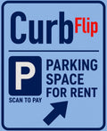 CurbFlip® “Scan To Pay”  Slight Left Right Directional Sign With Stand