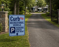 CurbFlip® “Scan To Pay” RECREATIONAL VEHICLE Parking Sign With Stand