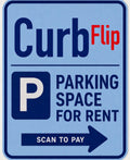 CurbFlip® “Scan To Pay”  Left Right Directional Sign With Stand