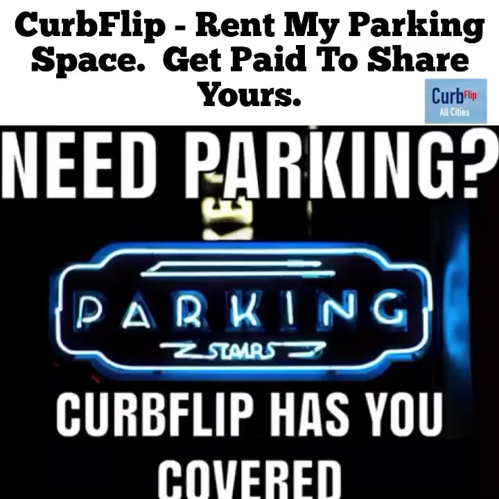 CurbFlip® “Scan To Pay” STADIUM Parking Sign With Stand